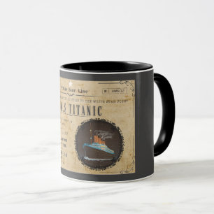 RMS TITANIC ANKÜNDIGUNGSPLAKAT TASSE