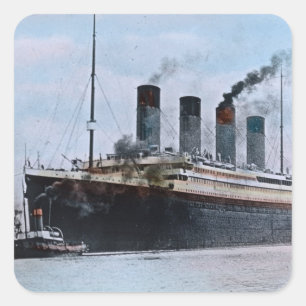 RMS Titanic Belfast Irland Vintage Quadratischer Aufkleber