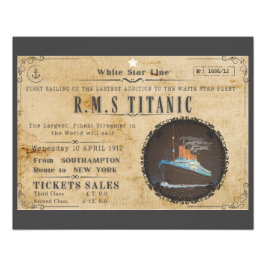 RMS TITANIC BOARDING-WERBUNG FOTODRUCK