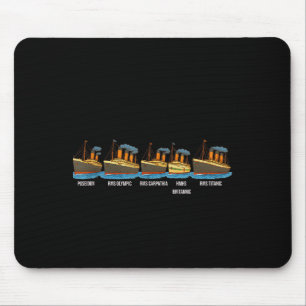 Rms Titanic Britannic Poseidon Carpathia Famous Sh Mousepad