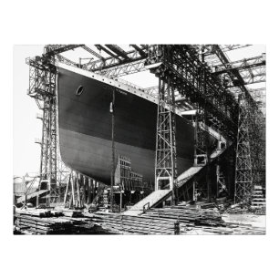 RMS TITANIC Built in Drydock - Belfast 1911 Fotodruck