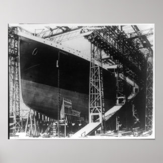RMS Titanic - Dampfschiff im Bau Poster