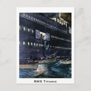 RMS Titanic Escape zu den Rettungsbooten schnell! Postkarte