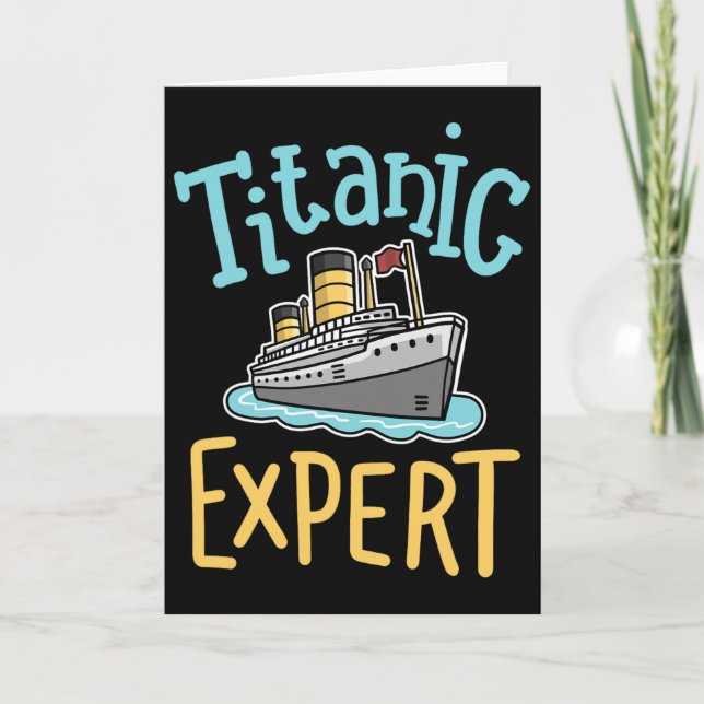 Rms Titanic Funny Expert Retro Cruise Ship Men Boy Karte (Vorderseite)