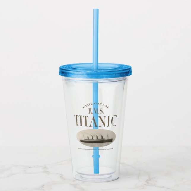 RMS Titanic Ghost Ship Sepia Acrylic Tumbler Acryltrinkbecher (Vorderseite)
