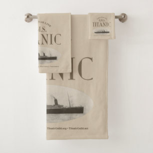 RMS Titanic Ghost Ship Sepia Bad Handtuch Set