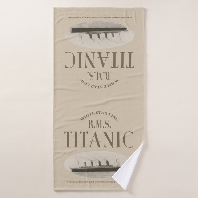 RMS Titanic Ghost Ship Sepia Badtuch Badehandtuch (Badehandtuch)