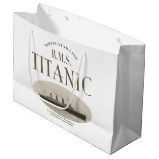 RMS Titanic Ghost Ship Sepia große Geschenktasche  Geschenktüte