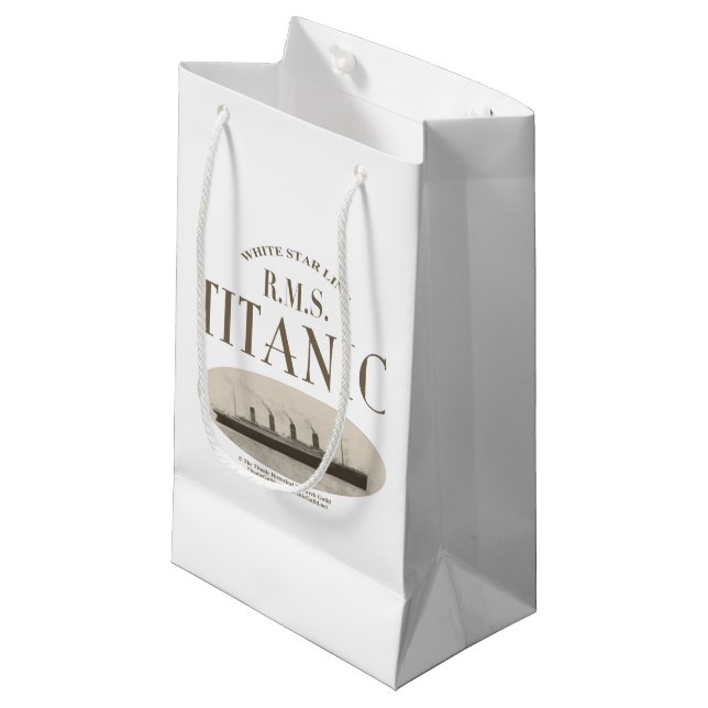 RMS Titanic Ghost Ship Sepia kleine Geschenktasche Kleine Geschenktüte (Vorderseite Schrägansicht)
