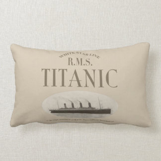 RMS Titanic Ghost Ship Sepia Lumbar Pillow (13x21) Lendenkissen