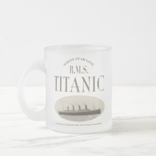 RMS Titanic Ghost Ship Sepia Mattiert Glass Tasse