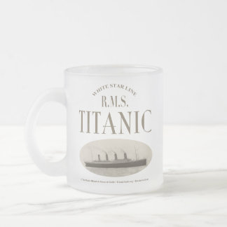 RMS Titanic Ghost Ship Sepia Mattiert Glass Tasse