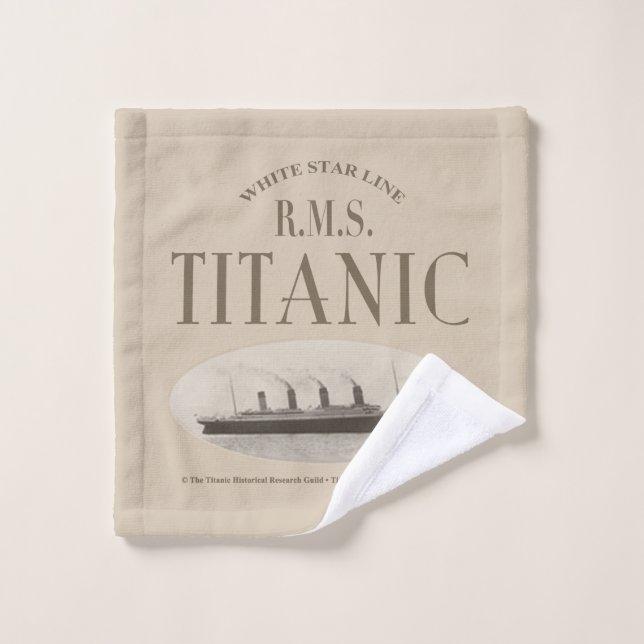 RMS Titanic Ghost Ship Sepia Wash Tuch (Waschlappen)