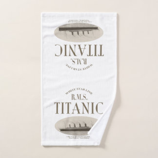 RMS Titanic Ghost Ship Sepia/White Handtuch