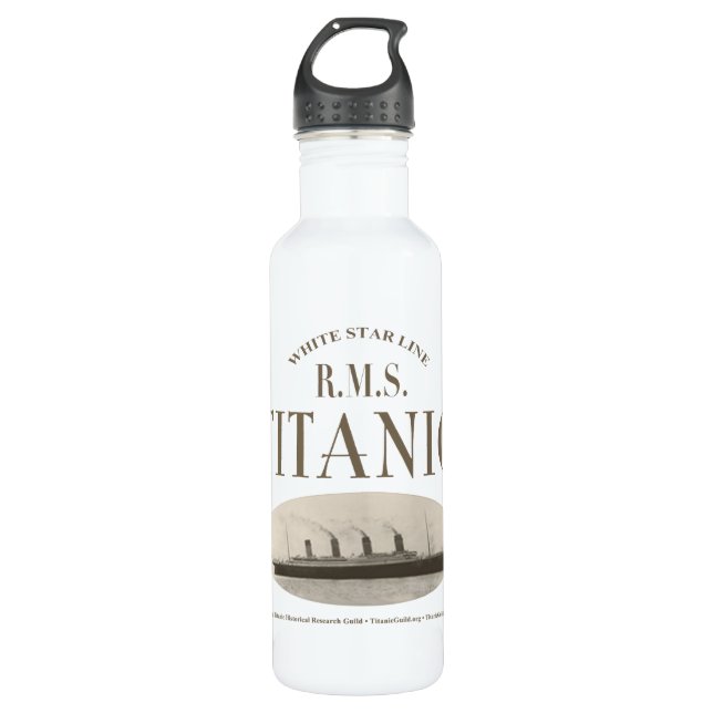 RMS Titanic Ghost Ship Sepia/White Water Flasche Edelstahlflasche (Vorderseite)