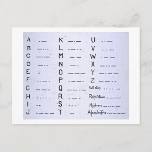 RMS Titanic Morse Code Vintag S.O.S. Postkarte