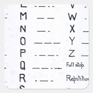 RMS Titanic Morse-Code Vintage S.O.S. Quadratischer Aufkleber