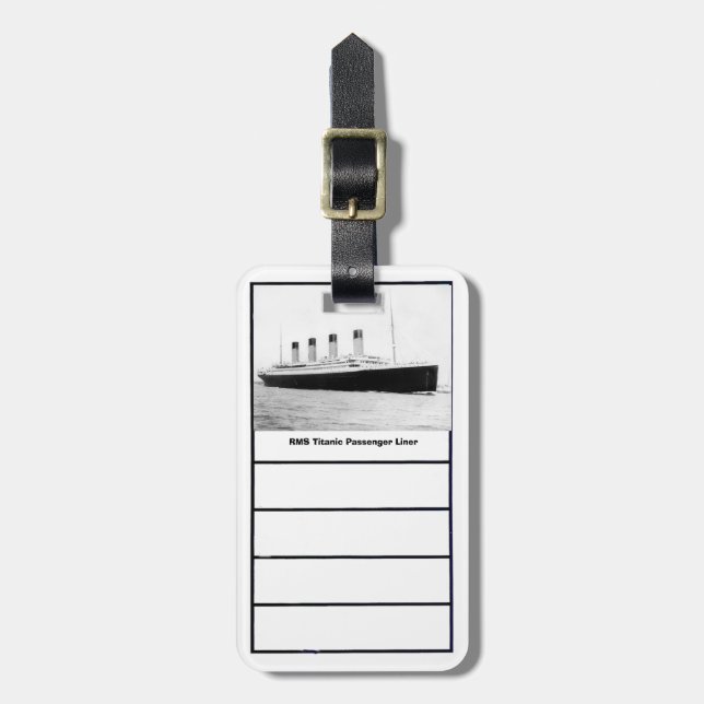 RMS Titanic Passenger Liner Gepäckmarke Gepäckanhänger (Vorderseite vertikal)