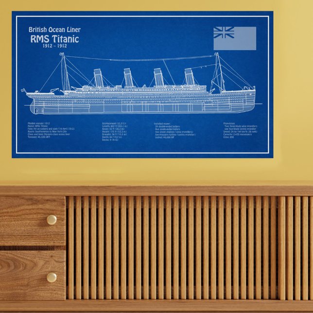 RMS Titanic Ship Blueprint Pläne ABD Fotodruck (Von Creator hochgeladen)