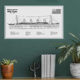 RMS Titanic Ship Blueprint Plans BD Fotodruck