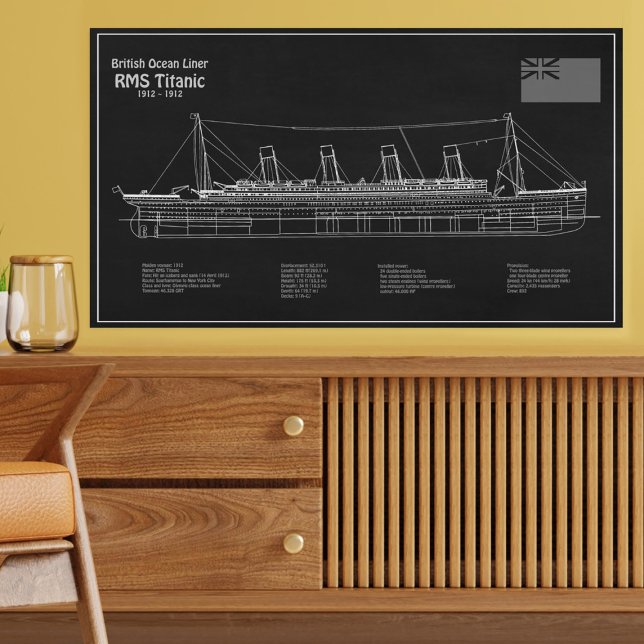 RMS Titanic Ship Blueprint Plans PBD Fotodruck (Von Creator hochgeladen)