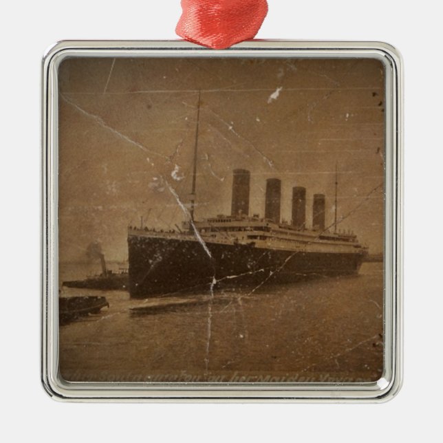 RMS Titanic Southampton Silbernes Ornament (Vorne)