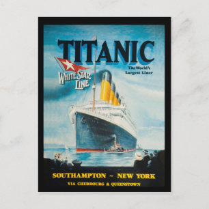 RMS Titanic Travel Ad Postkarte
