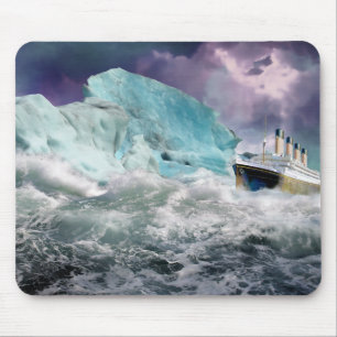 RMS Titanic und Eisberg-Malerei Mousepad