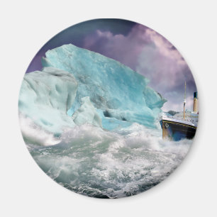 RMS Titanic und Iceberg Malerei Magnet