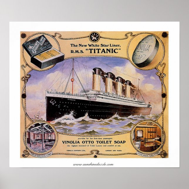 RMS Titanic Vintag Soap Ad Poster (Vorne)
