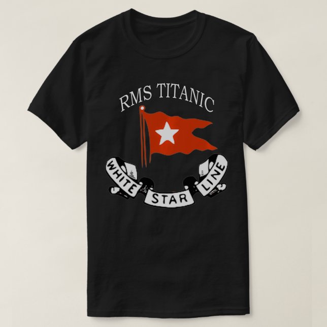 RMS Titanic White Star Line Logo Ship Atlantic Oce T-Shirt (Design vorne)