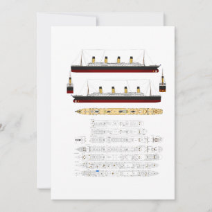 RMS Titanic Zeichn und Diagramm