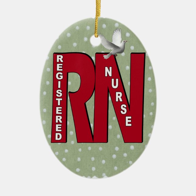 RN BIG RED REGISTRIERTE KRANKHEIT KERAMIKORNAMENT (Vorne)