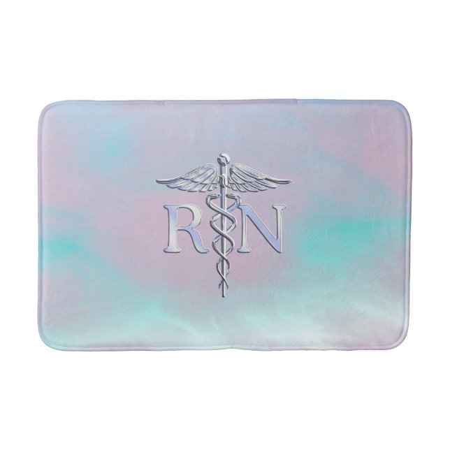 RN Caduceus Medical Mother Pearl Decor Badematte (Vorderseite)