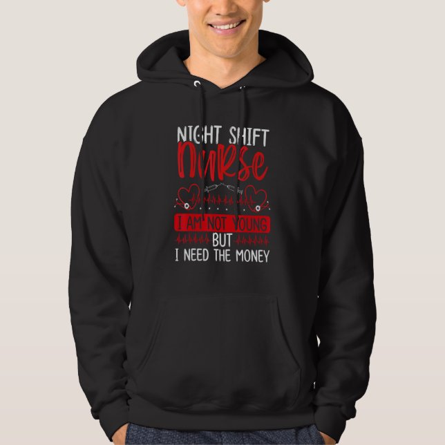 RN CNA Appreciation Night Shift Nurse Nursing Hoodie (Vorderseite)