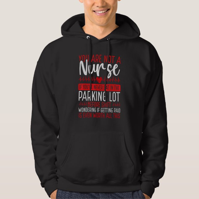 RN CNA Nursing Night Shift Nurse Appreciation Card Hoodie (Vorderseite)