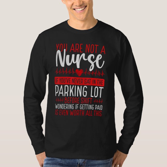 RN CNA Nursing Night Shift Nurse Appreciation Card T-Shirt (Vorderseite)