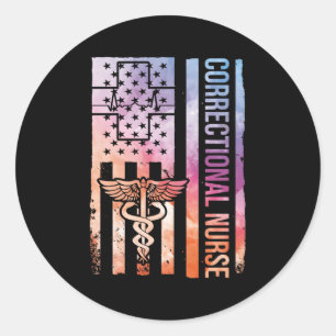 Rn Correction Nurse Prison Nursing Inmate Nurse Runder Aufkleber
