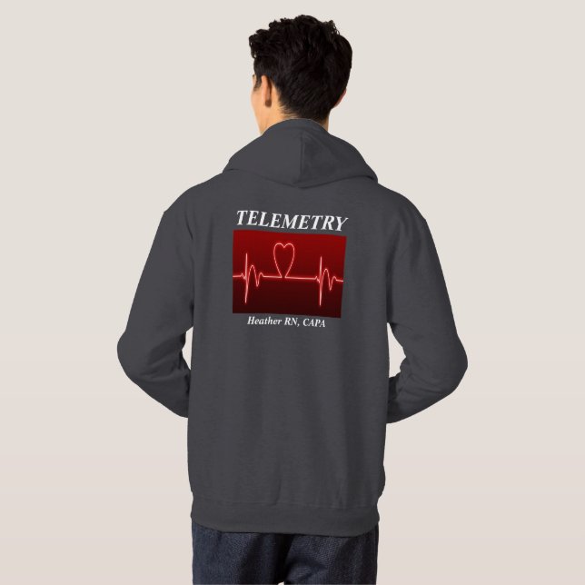 RN, Einheit, Personalisierung, Name, Anmeldeinform Hoodie (Schwarz voll)