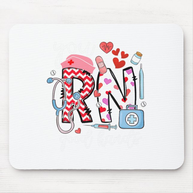 Rn Good Hands Niedlich Krankenpflege Student Gradu Mousepad (Vorne)