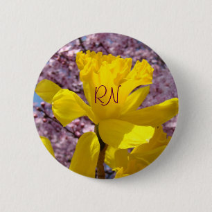 Rn-Knöpfe Krankenschwester pflegt die Button