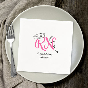 RN Krankenschwester Abschluss Abendessen Party Dek Serviette