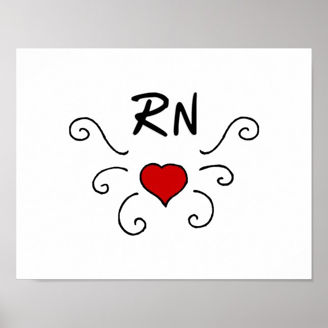 RN Liebe Tattoo Poster (Vorne)