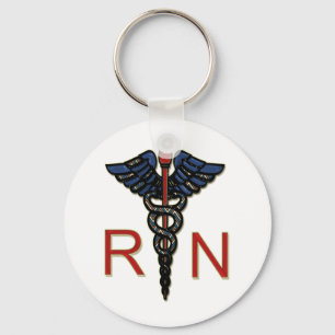 RN mit Caduceus Schlüsselanhänger