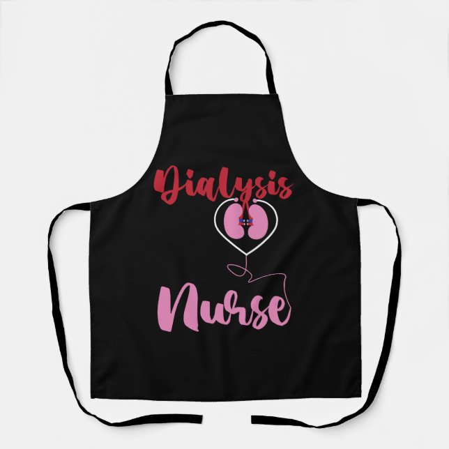 RN Nephrologie Dialysis Nurse Schürze (Vorderseite)