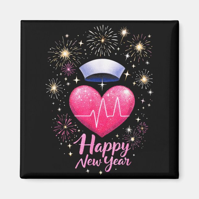 Rn New Year’s Eve Celebration Happy New Year Nurse Magnet (Vorne)