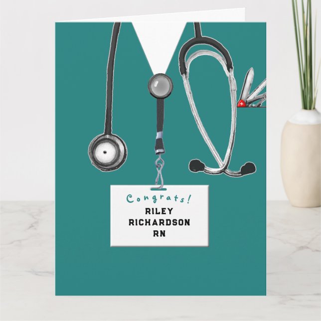 RN Nurse Abschluss Card Karte (Vorderseite)
