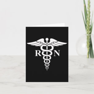 Rn Nurse Caduceus Medical Symbol Nursing Logo Gesc Karte