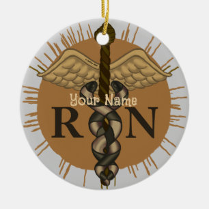 RN Nurse Caduceus Ornament