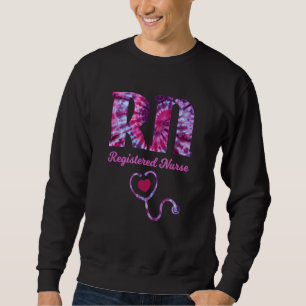 Rn Nurse Gefärbte Krawatte Nurse Er Nurse Cna Nurs Sweatshirt